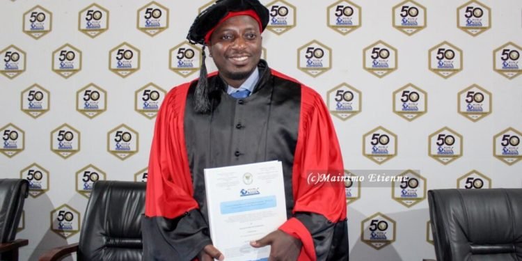 Gilles Yumo’s diagnosis of Covid-19 media discourse earns him PhD with distinction